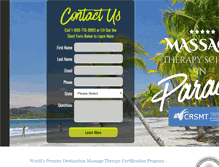 Tablet Screenshot of beachmassageschool.com